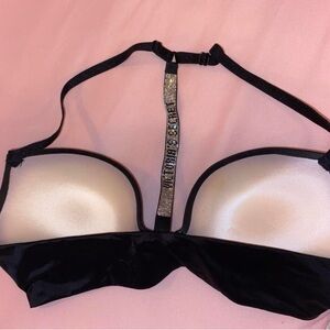 Victoria's Secret Black Bra with Rhinestone Accent